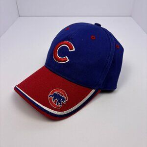 Vintage Chicago Cubs Hat Twins Enterprise MLB Baseball Cap Blue Red Two-Tone